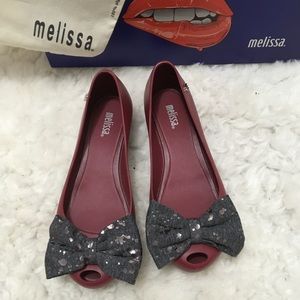 🎉final  sale🎉Melissa kids bow red shoes